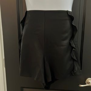 Eloquii Black Dress Shorts with side Ruffles 24